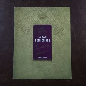 Lucas Reflections Coronation Souvenir 1953 front cover