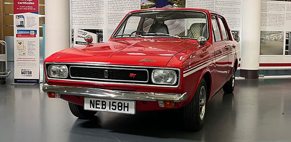 Only ‘Hillman GT’ left in existence goes on display at the British Motor Museum!