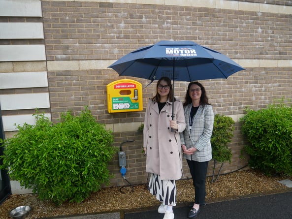 Defibrillator donated to the British Motor Museum