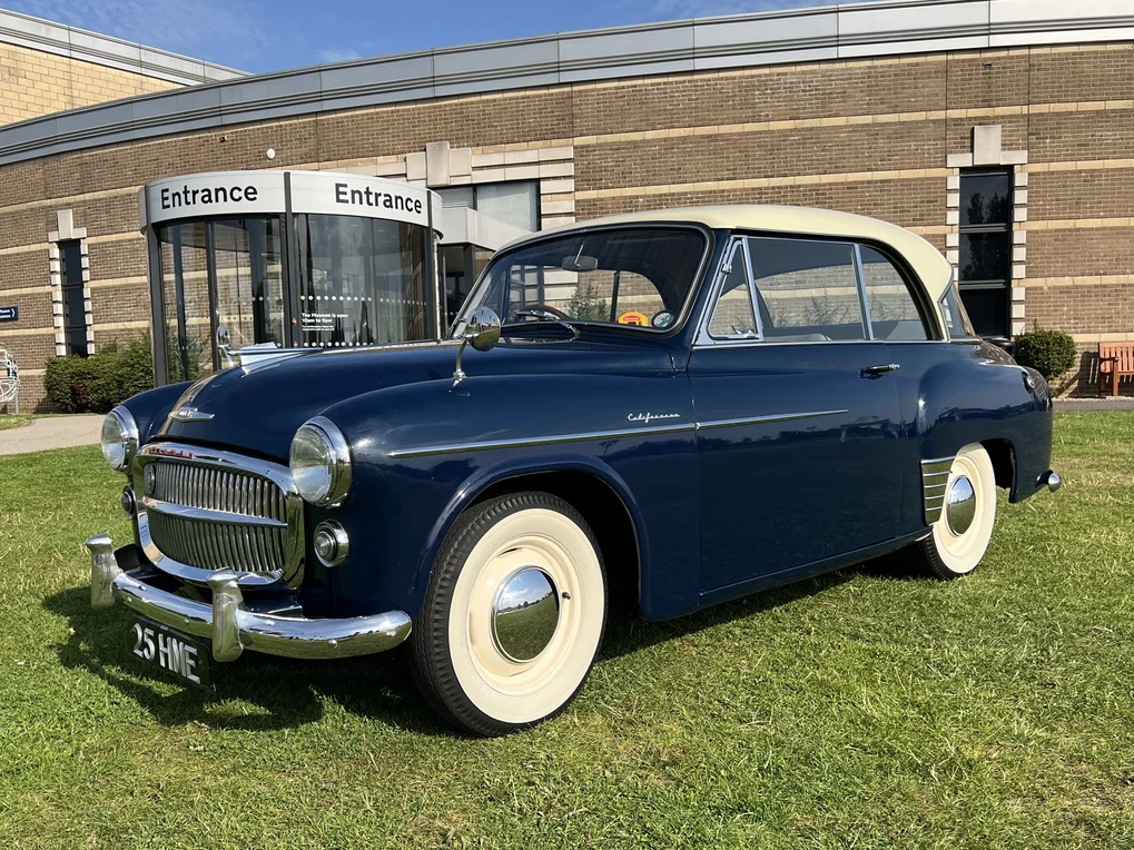A blue Hillman Minx Californian